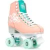 Rio Roller Script Quad Roller Skates - Peach/Green