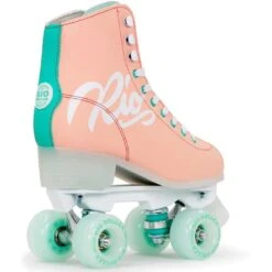 Rio Roller Script Quad Roller Skates - Peach/Green -Online Sports Store RIO 518 SPG 4002 2390