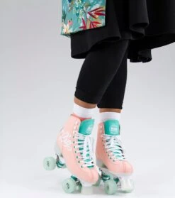 Rio Roller Script Quad Roller Skates - Peach/Green -Online Sports Store RIO 518 SPG 4004 69e5