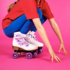 Rookie Butterfly Adjustable Roller Skates - White -Online Sports Store ROO 1021 BUT ADJ SKA WHI 6 6e83