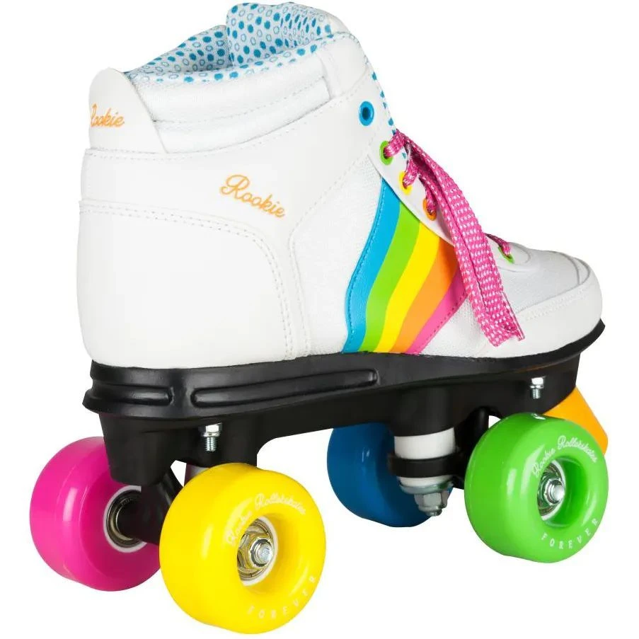 Rookie Forever Rainbow Quad Roller Skates - White 4 Rookie Forever Rainbow Quad Roller Skates - White - Image 2