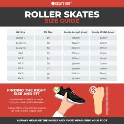 LMNADE Vibe Quad Roller Skates - Stars (Purple) -Online Sports Store Roller Skates Size Guide LMNADE Vibe Skatehut 136d