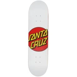 Santa Cruz Classic Dot Skateboard Deck - White 8''