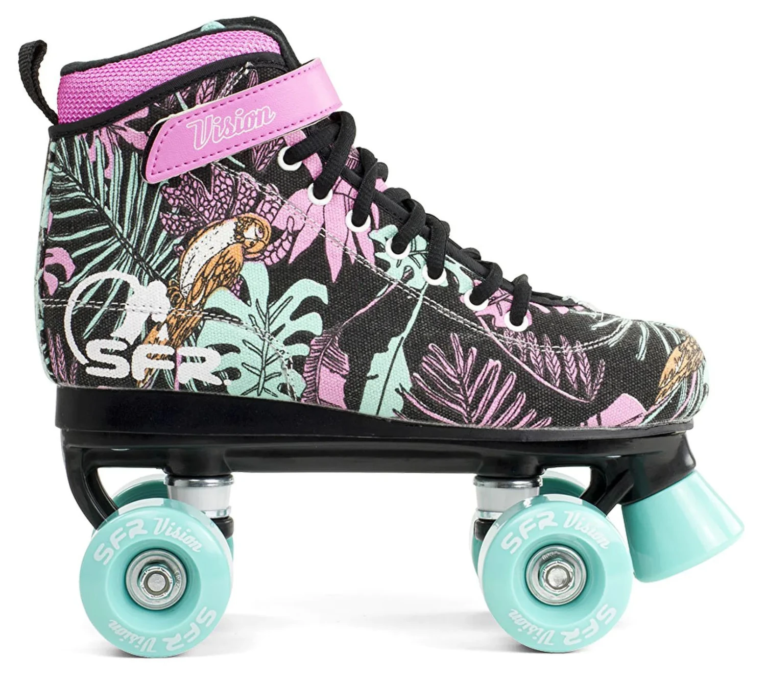 SFR Vision Canvas Quad Roller Skates - Floral 4 SFR Vision Canvas Quad Roller Skates - Floral - Image 2