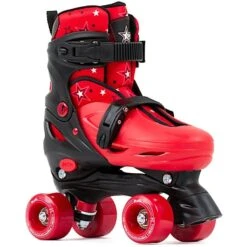 SFR Nebula Adjustable Roller Skates - Black/Red