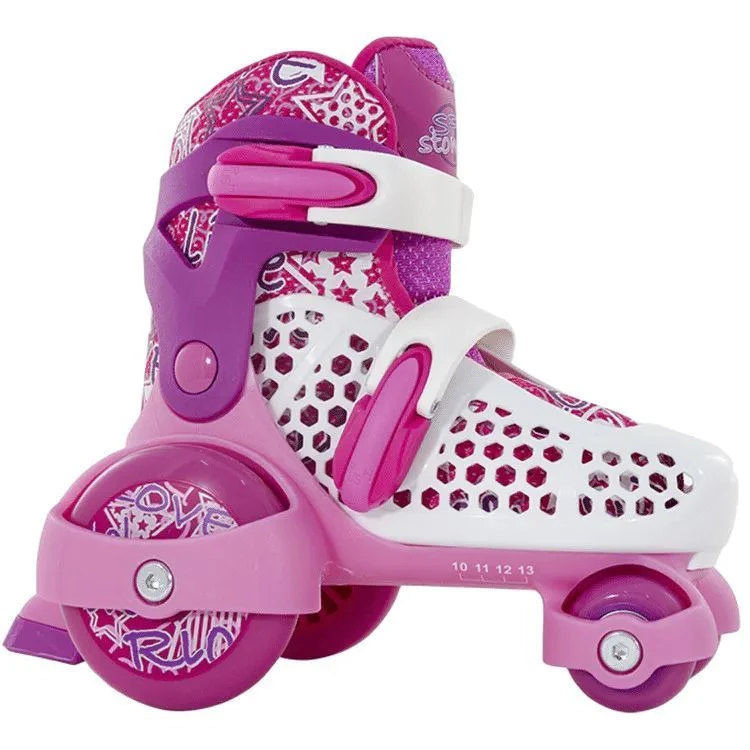 SFR Stomper Adjustable Junior Girl's Skates - White/Pink 3 SFR Stomper Adjustable Junior Girl's Skates - White/Pink