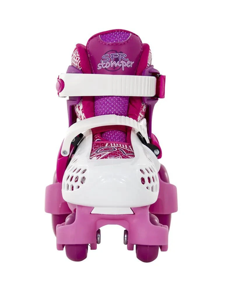 SFR Stomper Adjustable Junior Girl's Skates - White/Pink 4 SFR Stomper Adjustable Junior Girl's Skates - White/Pink - Image 2