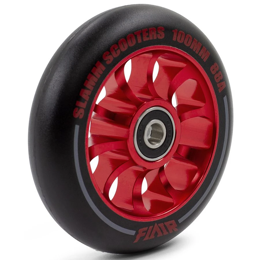 Slamm Flair 2.0 100mm Scooter Wheel - Black/Red 4 Slamm Flair 2.0 100mm Scooter Wheel - Black/Red - Image 2