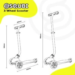 SQUBI Three Wheel Scooter - Blue 14 SQUBI Three Wheel Scooter - Blue -Online Sports Store SQUBI Sizing Info 01 f44f