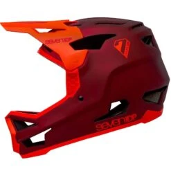 7iDP Project 23 Glass Fibre Full Face Helmet - Matte Dark Red/Gloss Thruster Red