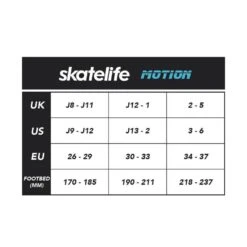 Skatelife Motion Adjustable Inline Skates - Black/Pink -Online Sports Store Skaelife Motion Size Guide 7734