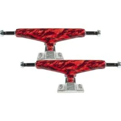 Tensor Alum Camo Skateboard Trucks - Red/Raw 5.5"