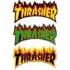 Thrasher Flame Logo Skateboard Sticker - Random