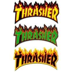 Thrasher Flame Logo Skateboard Sticker - Random