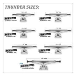 Thunder Lights II Skateboard Trucks - Polished 148mm (Pair) -Online Sports Store THU 120 LIG TII TRU POL 148 52 ac00