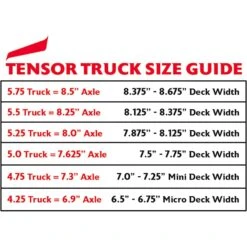Tensor Alloys Skateboard Trucks - Raw/Red 5.25" -Online Sports Store Tensor Truck Size Guide 375a 7