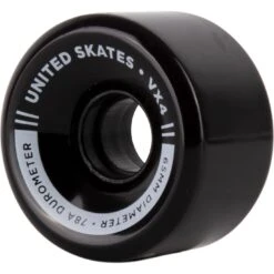 United Skates VX4 Elite 65mm X 36mm 78A Quad Roller Skate Wheels - Black -Online Sports Store USK 2021 VX4 65 78A QSW BLK 2 c3f1