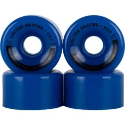 United Skates VX4 Elite 65mm X 36mm 78A Quad Roller Skate Wheels - Blue