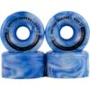 United Skates VX4 Elite 65mm X 36mm 78A Quad Roller Skate Wheels - Marble Blue/White