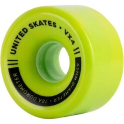 United Skates VX4 Elite 65mm X 36mm 78A Quad Roller Skate Wheels - Lime -Online Sports Store USK 2021 VX4 65 78A QSW MGY 2 a010