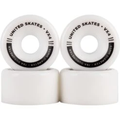 United Skates VX4 Elite 65mm X 36mm 78A Quad Roller Skate Wheels - White