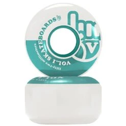 Vol.1 No. 1 Skateboard Wheels - White/Teal 52mm