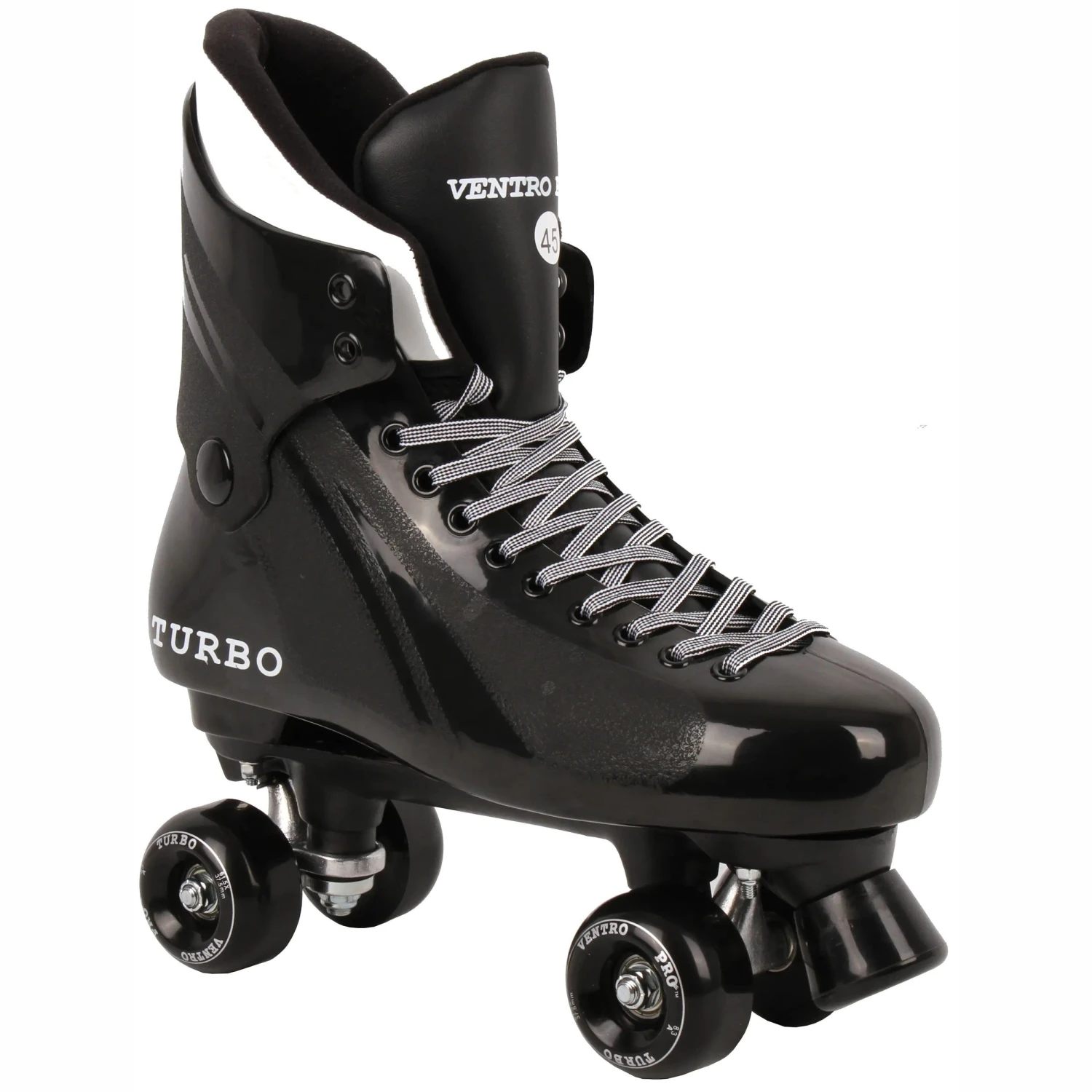 Ventro Pro Turbo Quad Roller Skates - Black/Black 3 Ventro Pro Turbo Quad Roller Skates - Black/Black