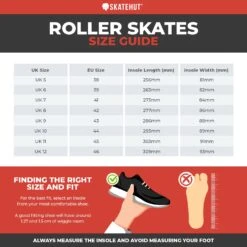 United Skates VX4 Elite Quad Roller Skates - Marble Pink/White -Online Sports Store VX4 Elite Roller Skates Size Guide Skatehut 4377