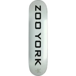 Zoo York OG 95 Logo Block Skateboard Deck - White 7.75"